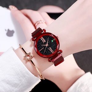 Red luxury starry sky women’s watch